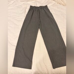 Zara Gray Wide-Leg Elastic-Waist Kids Pants